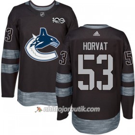 Män Ishockey Vancouver Canucks Tröja Bo Horvat 53 1917-2017 100th Anniversary Adidas Svart Authentic